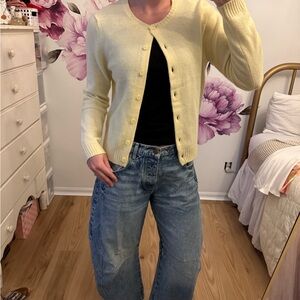 Zara Light Yellow Women's Cardigan
